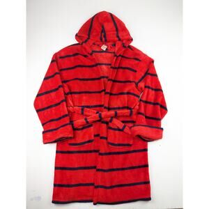 Gap Orange/Navy Stripe Fleece Robe